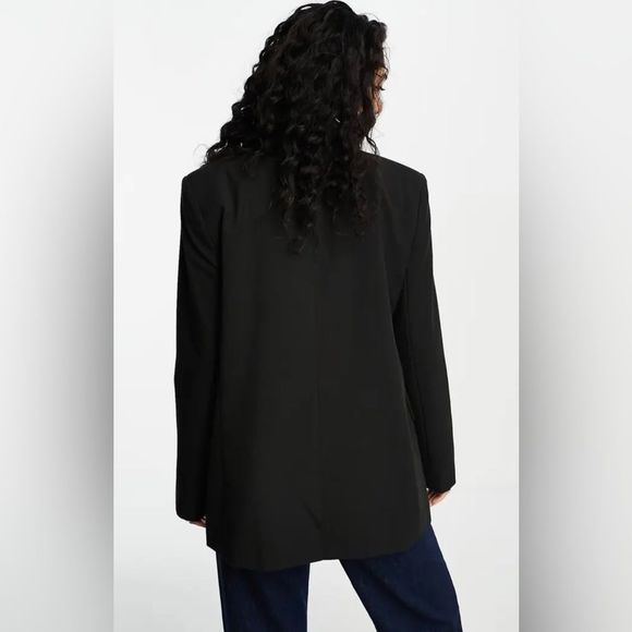 ASOS Women’s Black Relaxed Blazer Size 10 New With Tags Preppy Business - Picture 3 of 6